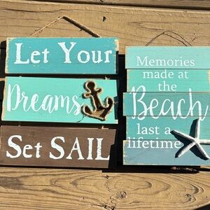 Beach Themed Wooden Wall Decor